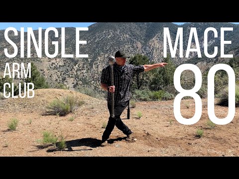 Mace 80 and single arm club - inside circle, step in front, 180 degree pivot step