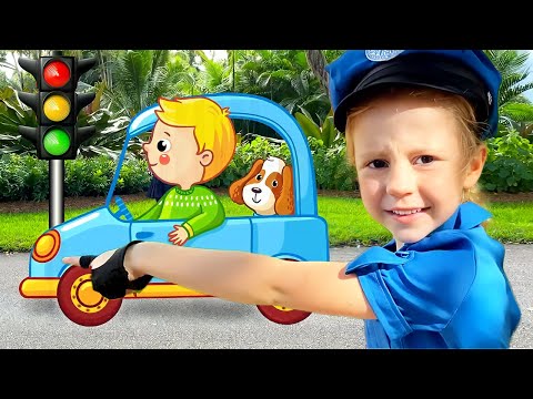 Nastya et papa histoires de police pour les enfants | Vidéo de compilation