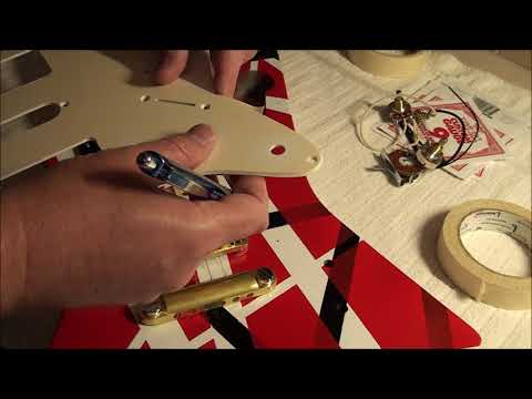 "Inspired By" Van Halen Shark Guitar Build 09 -- Cutting The Pickguard Holes