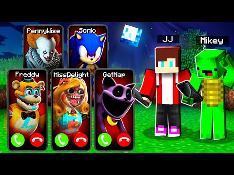 Crazy 3AM Minecraft Showdown: Manzel vs JJ vs Mikey