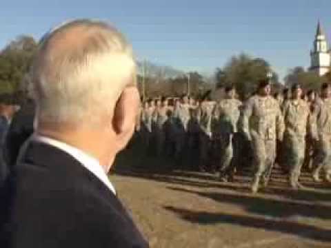 Fort Benning's197th Infantry Brigade cases their colors during their discontinuance