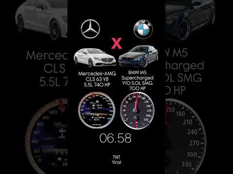Thumbnail for Mercedes-AMG CLS 63 V8 5.5L 740 HP vs BMW M5 Supercharged V10 5.OL SMG 700 HP by Mercedes-AMG, BMW, Car