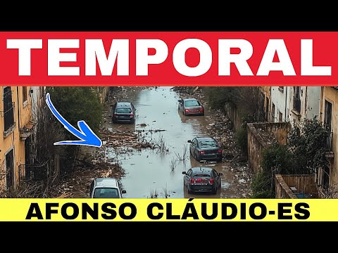 🚨TEMPORAL com GRANIZO causou ALAGAMENTOS em AFONSO CLÁUDIO-ES hoje 26/11/25 