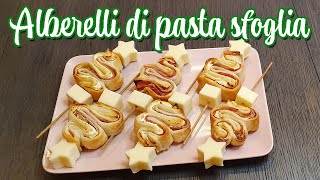 Alberelli di pasta sfoglia | solo 4 ingredienti | semplice e veloce