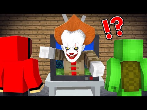 JayJay & Mikey - Minecraft - This is Scary Pennywise got out of TV in Minecraft JJ and Mikey Maizen