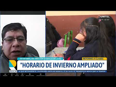 Confirman retorno a clases este lunes, en La Paz y El Alto lo harán con horario de invierno ampliado