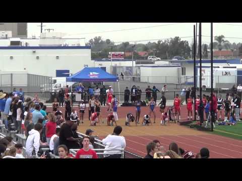 JVB 100m vs Servite Rosary 3 11 15   Los Alamitos Boys