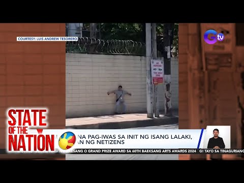 Mala-spy na pag-iwas sa init ng isang lalaki, kinaaliwan ng netizens SONA