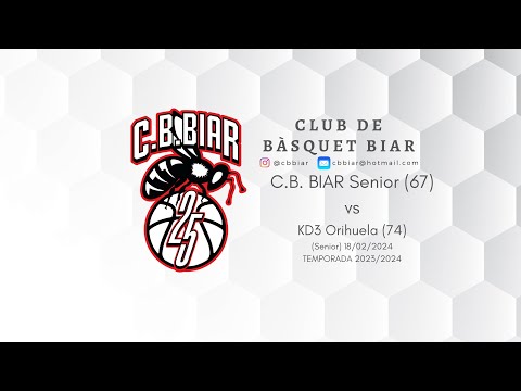 SENIOR - CB BIAR (67) vs (74) KD3 Orihuela 18/02/2024