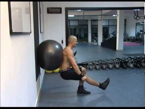 One Leg Bodyweight Wall Squat myworkouts.io