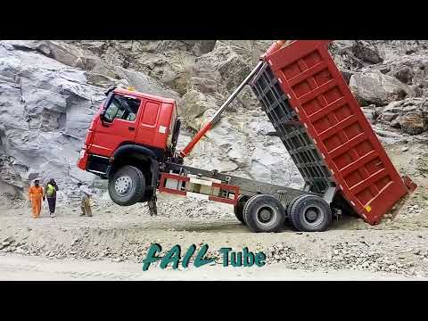 Top 10 Stupid Dangerous Truck Driving Win & Fails - Dangerous Idiots Dump Trucks Operator at Works
