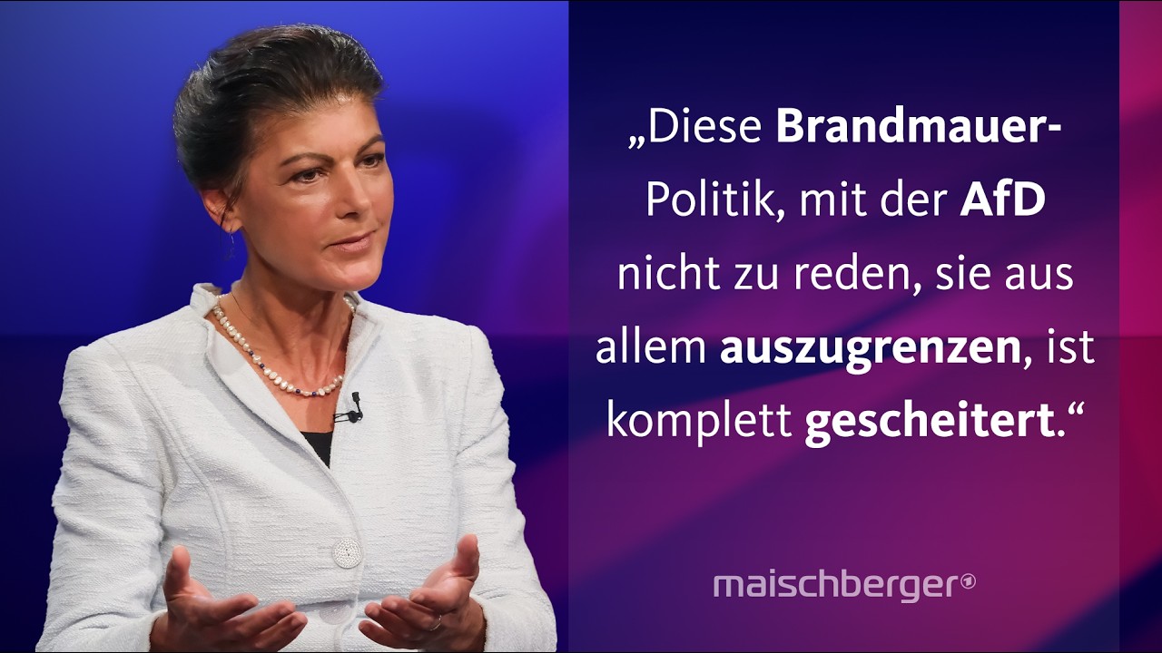 Hohe Spritpreise & Landtagswahlen: Sahra Wagenknecht und Carsten Schneider diskutieren |maischberger
