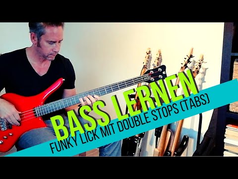 Double Stops auf dem Bass: Funky Lick über D7 Akkord | Tabs dabei!