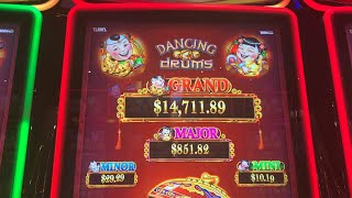 Big Win!!! on Dancing Drums Fu Dog Line Hits #slots #casino #dancingdrums
