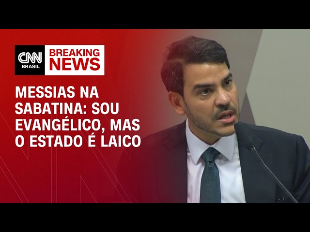 Sou evangélico, mas tenho consciência de que o Estado é laico, diz Messias em sabatina | LIVE CNN
