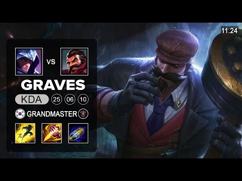 Graves Jungle vs Talon - KR Grandmaster - PreSeason 12 Patch 11.24
