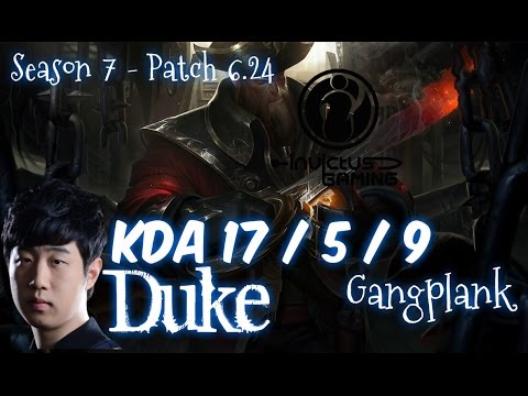 IG Duke GANGPLANK vs TALON Top - Patch 6.24 KR Ranked