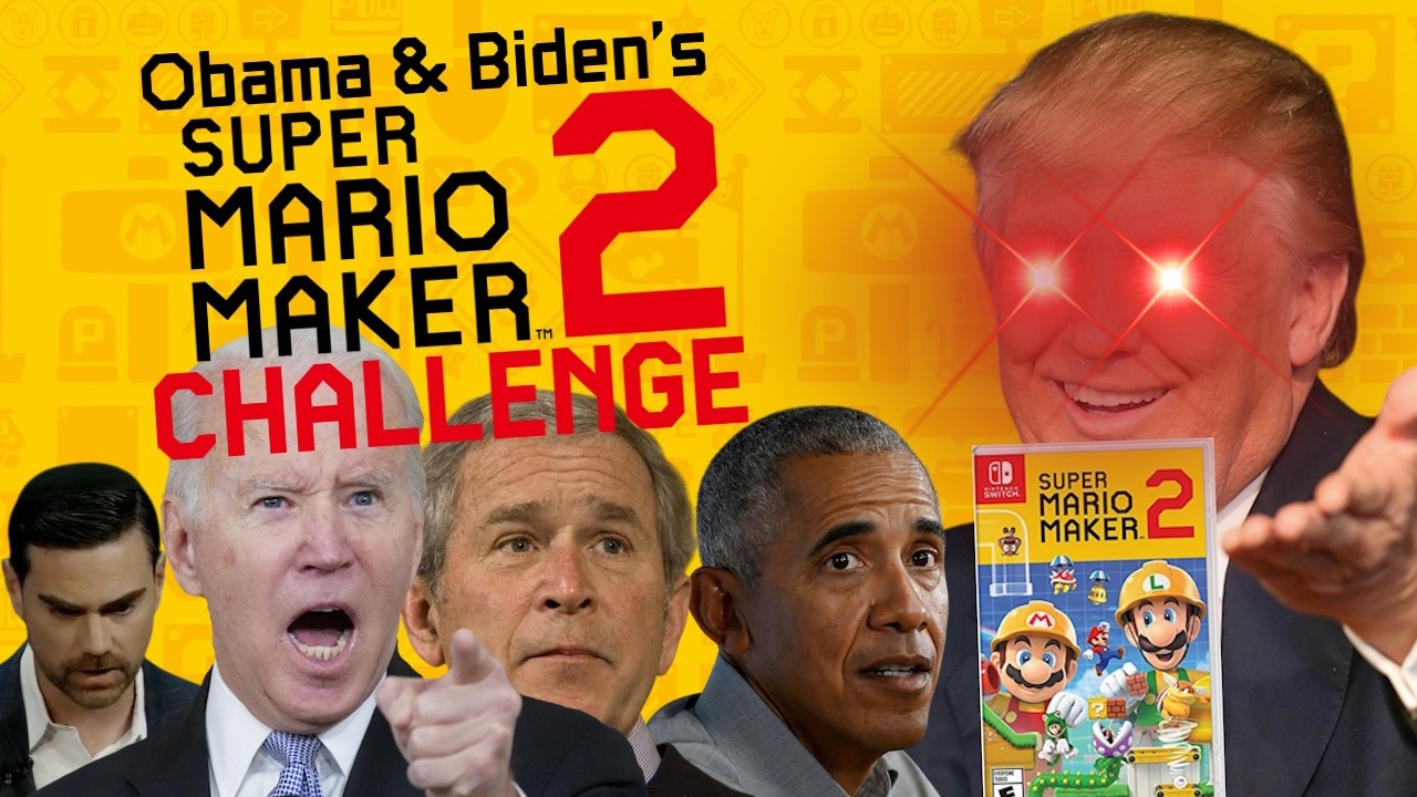 Trump Forces Obama & Biden To Play Mario Maker 2 (Ep. 1)