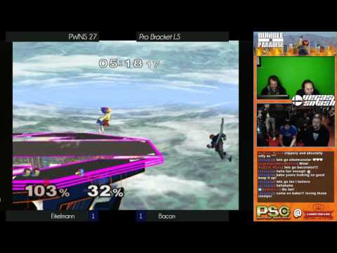 PWNS 27 - Melee - Pro - LS - Eikelmann (Ganon) vs Bacon (Falco)