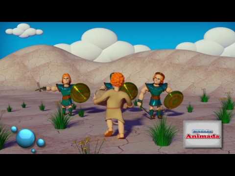 Historinha Davi e Golias - Biblinha Animada