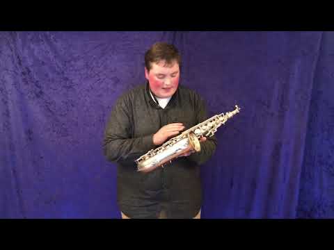 King Zephyr Silver Alto Saxophone with Art Deco 1930's Serial #196028