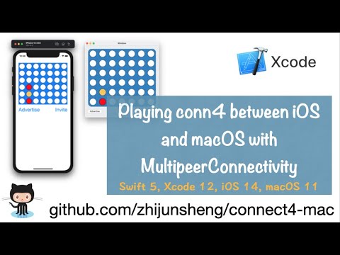 macOS Cocoa 054 (iOS UIKit 072): Playing conn4 between iOS and macOS with MultipeerConnectivity