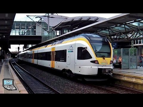 Düsseldorf Flughafen [Fernbhf.] mit ICEs, ICs, SkyTrain, Regionalzüge (DB, ERB), S-Bahn (ET 422)