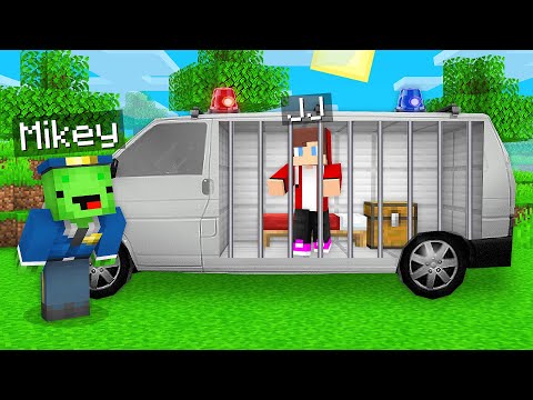 Mikey Spikey: JJ in Police Van, Mikey as Cop in Minecraft