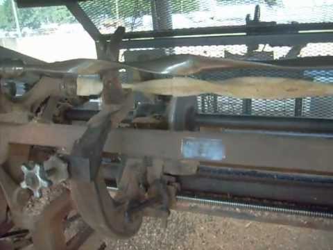 Unique OBER Wood Turning Lathe at Wauseon Ohio making unusual shaped walking sticks .avi