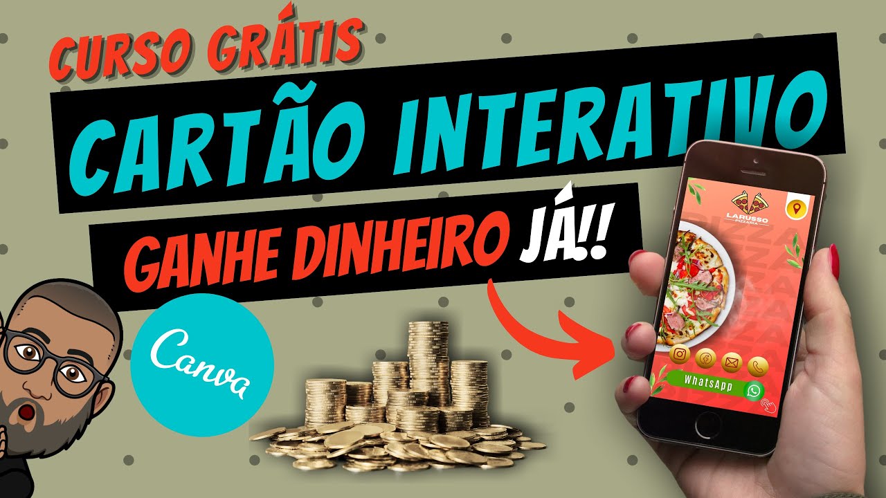Cartão de Visitas Digital Interativo com Canva - Curso grátis 2020