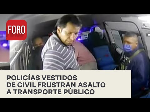 Policías frustran asalto a unidad de transporte público y someten a delincuente - Las Noticias