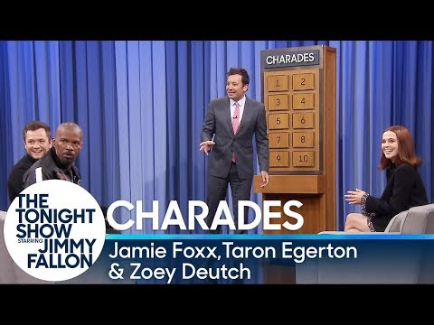Charades with Jamie Foxx, Taron Egerton and Zoey Deutch