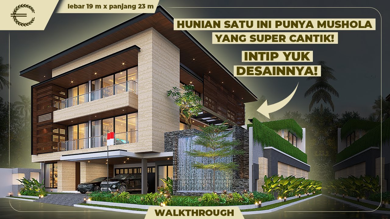 Video 3D Desain Rumah Modern 3.5 Lantai Ibu Dini - Tangerang Selatan