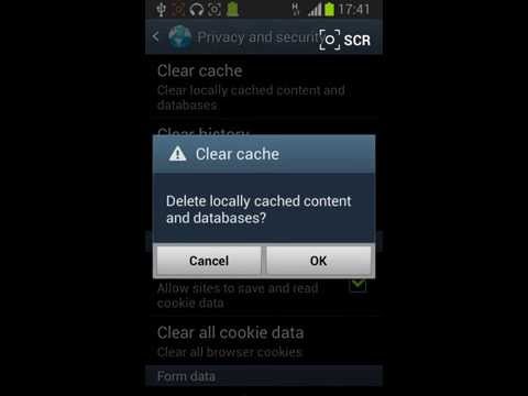 How to clear Cache, Browsing data and Cookies from Android Internet Browser.