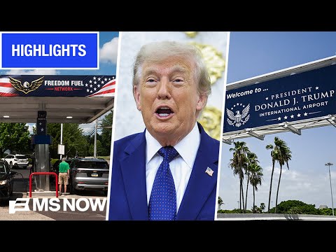 ‘Slapping his name on EVERYTHING’: Airport named after Trump as he pushes mysterious ‘Freedom Fuel’
