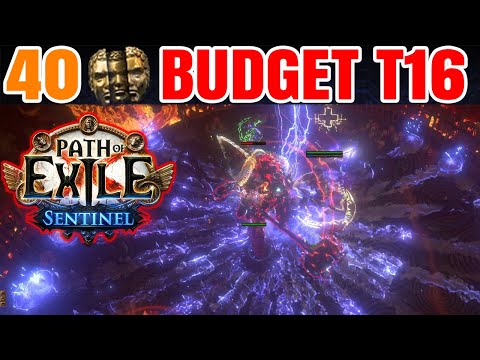 *OUTDATED* 40c BUDGET t16s LS Lightning Strike Champion build guide Path of Exile 3.18 Sentinel POE