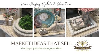 Vintage Market Projects that Sell | Cottagecore Decor Thrift Flips | Painting Vintage Silver