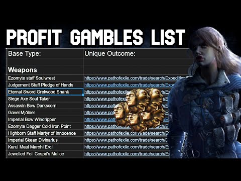 3.15 POE: Ultimate Gwennen Gamble List - Google Sheet Of ALL Valuable Gambles