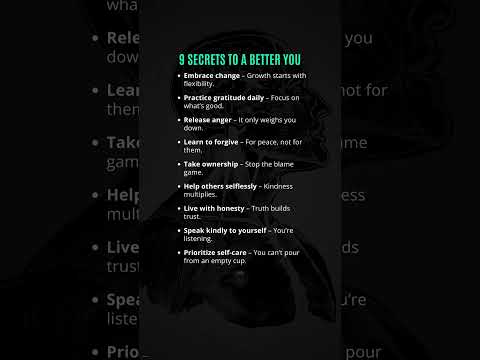 9 Ways to a Better You! #mindcontrol