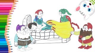 Pamuk Prenses ve Yedi Cüceler | Boyama nasıl yapılır nasıl çizilir | Boyama ve resim yapma videoları