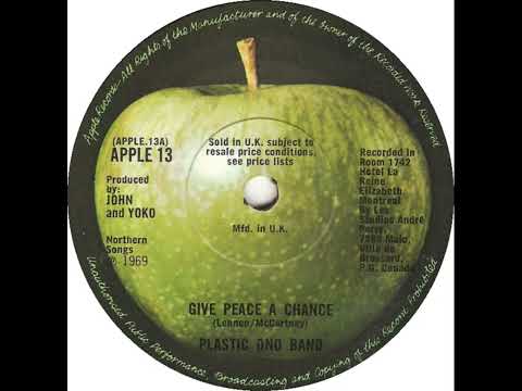 UK New Entry 1969 (133) Plastic Ono Band - Give Peace A Chance
