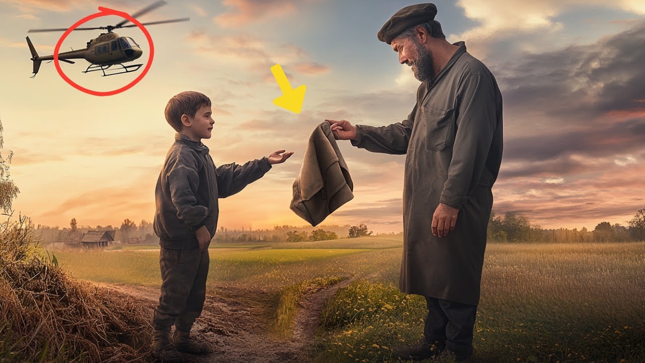 A Poor Farmer Gave His Only Coat To A Freezing Boy . The Next Day Helicopter Landed At His Farm
