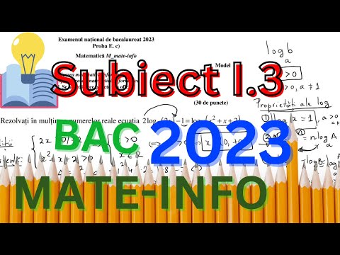 Bacalaureat 2023 Mate -Info Model Soluții Explicate Subiect I.3