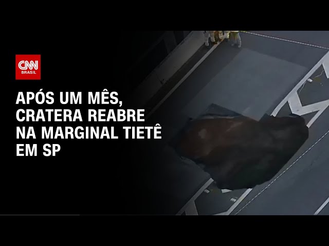 Obras em cratera que reabriu na Marginal Tietê devem durar 30 dias