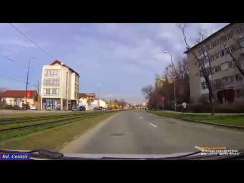 Driving in Timişoara: Strada Nera - Modern. Timelapse 1.8x