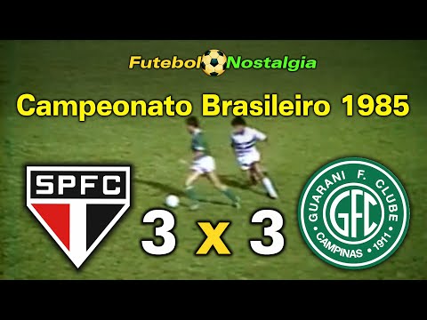 São Paulo 3 x 3 Guarani - 13-03-1985 ( Campeonato Brasileiro )
