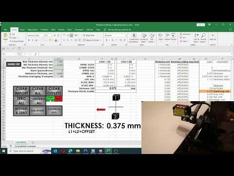 In Process Paper Thickness measurement with 2 Delta Lasers