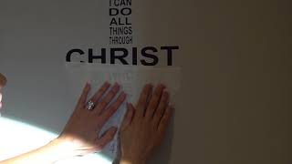Wall Quote Decal Scripture Wall Quote Wallpaper Decal of I Can Do All Things Mural