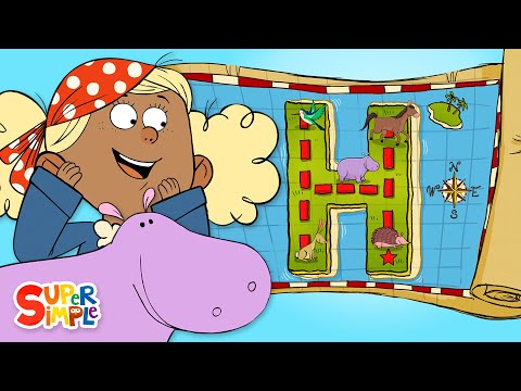 A Hidden Treasure Hunt on "H" Island |  Alphabet Cartoon For Kids
