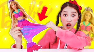 몸이 슬라임처럼 늘어나는 인어공주 바비!? 바비슬라임 장난감 barbie mermaid slime